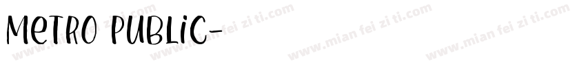 metro public字体转换